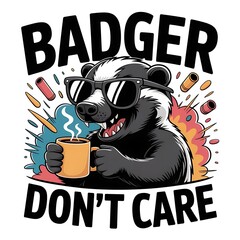 Funny Honey Badger T-Shirt Designs – Fearless, Meme, and Comedy Animal Vector Collection (No Background)