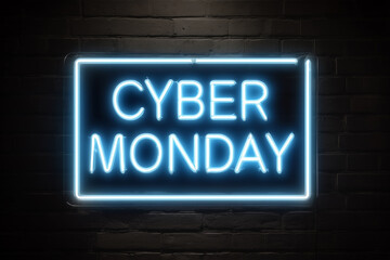 Obraz premium A Cyber Monday Neon Sign