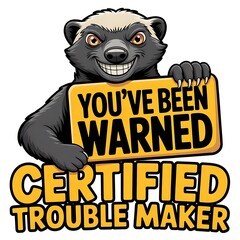 Funny Honey Badger T-Shirt Designs – Fearless, Meme, and Comedy Animal Vector Collection (No Background)