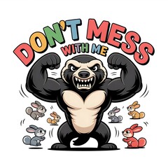 Funny Honey Badger T-Shirt Designs – Fearless, Meme, and Comedy Animal Vector Collection (No Background)
