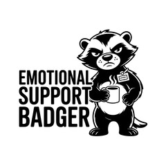 Funny Honey Badger T-Shirt Designs – Fearless, Meme, and Comedy Animal Vector Collection (No Background)