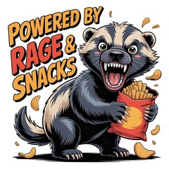 Funny Honey Badger T-Shirt Designs – Fearless, Meme, and Comedy Animal Vector Collection (No Background)