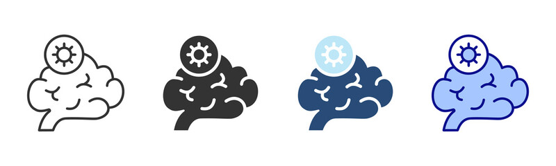 Meningitis Icon Set. Designed In Multi Style