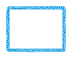 Blue decorative frame isolated vector
