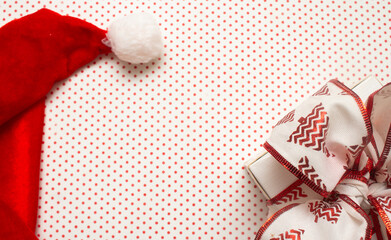 Christmas gift box on a colorful background