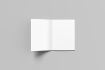 Elegant & Realistic catalog brochure mockup displayed on a white minimal background. Perfect for showcasing branding, print design, magazine layouts, or marketing presentations in a professional