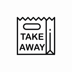 take away package icon sign vector