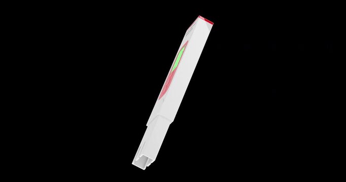 Digital Water Quality Tester rotation animation seamlessly loopable. 3D rendering isolated on transparent background