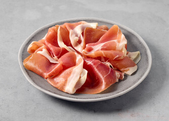 plate of prosciutto