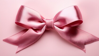 Satin Pink Ribbon Bow