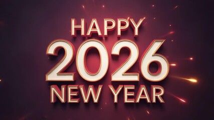 Celebrate 2026 with dazzling golden fireworks and festive cheer, perfect for new year's events and promotional campaigns full of hope and excitement - Powered by Adobe