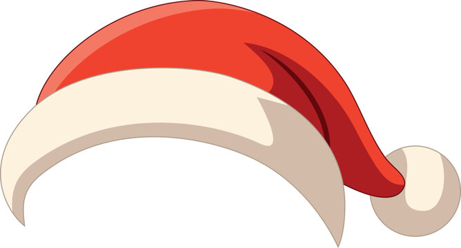 Weihnachtsm&uuml;tze, rote Nikolausm&uuml;tze, Weihnachten, Hut - Vektor, Illustration
