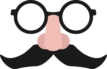 Classic Disguise Mask &ndash; Cartoon Glasses, Nose & Mustache Icon