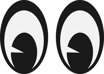 Cartoon Eyes Looking Forward – Playful and Curious Expression