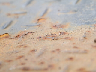 Old rustic corroded stair, damaged texture