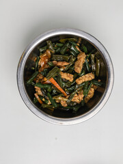 Stir fried vegetables in a bowl