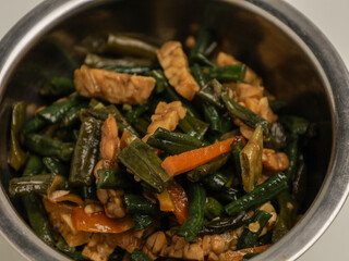 Stir fried vegetables in a bowl