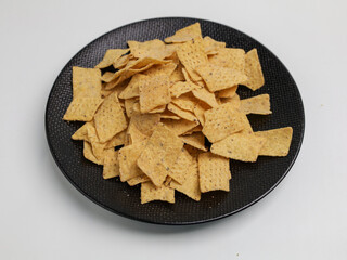 Crunchy chips on a plate