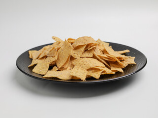 Crunchy chips on a plate