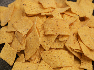 Crunchy chips on a plate