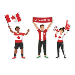 Canada Sport Soccer Fans Vector Illustration