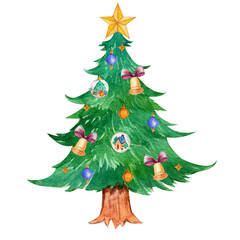 [Watercolor]christmas tree3