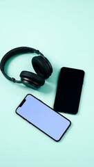 Generative AI of modern technology devices on a pastel background.