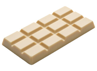 Fototapeta premium Creamy white chocolate bar, perfectly segmented for easy breaking and enjoyment