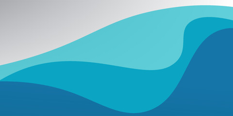 Sea waves layer vector background illustration. Sea beach vector illustration.