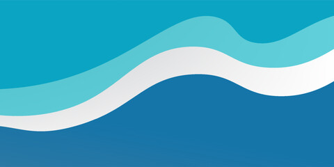 Sea waves layer vector background illustration. Sea beach vector illustration.