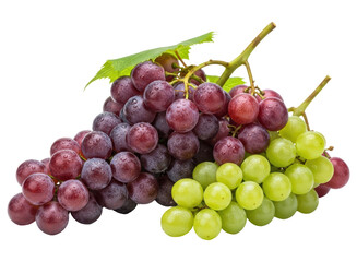 Fototapeta premium Fresh red and green grapes with water droplets, vibrant and healthy fruit
