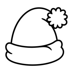 Hat coloring page line art