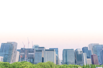東京都心の高層ビル群の素材