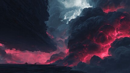 Dramatic storm cloudscape