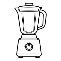 Blender outline vector illustration blending kitchen appliance icon design concept