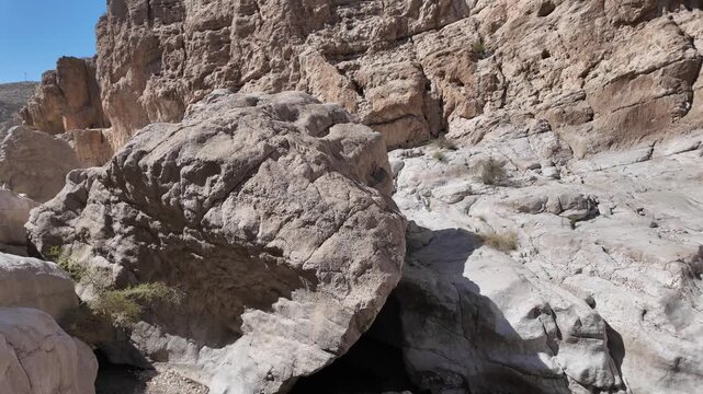Wadi Bani Khalid is&nbsp;a popular tourist destination in Oman, known for its lush oasis, clear turquoise pools, and rugged mountain scenery.
