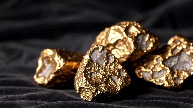 Close Up of a Gold Nuggets