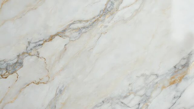 Abstract white marble with gold veining, polished finish