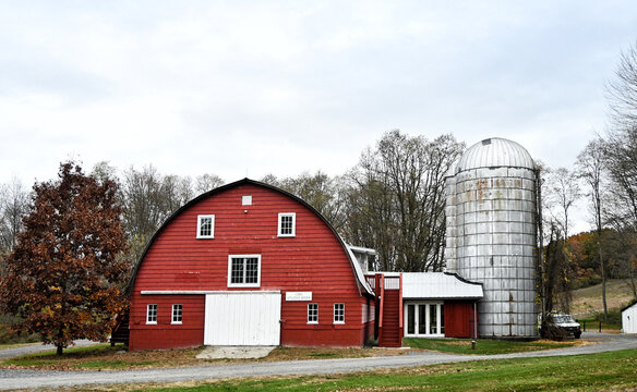 GHENT, NEW YORK - 29 OCT 2025:  Studio Barn at Art Omi a non-profit arts organization that provides residencies for writers, artists, architects, musicians, dancers and choreographers.