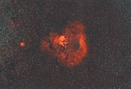 IC 410, the Question Mark Nebula. Red emission gas sculpted by fierce stellar winds. A breathtaking view of star formation