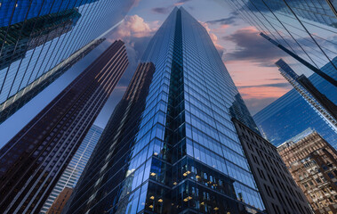 Toronto financial district skyline panorama with luxury condos and financial offices
