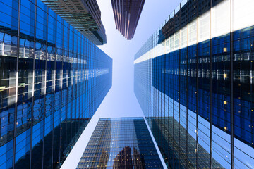 Fototapeta premium Toronto financial district skyline panorama with luxury condos and financial offices