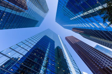 Toronto financial district skyline panorama with luxury condos and financial offices