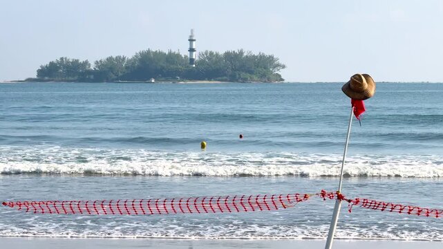 Olas salvajes con un sombrero 