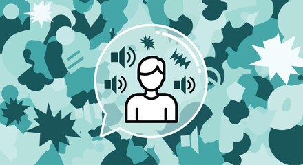 Person surrounded by sound waves experiences sensory overload in a chaotic environment, representing mental health challenges and the need for awareness.
