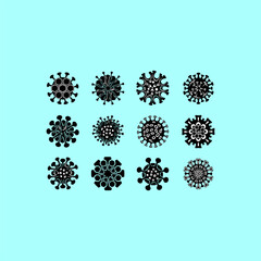 Abstract floral background with a seamless blue snowflake pattern for winter holiday decoration