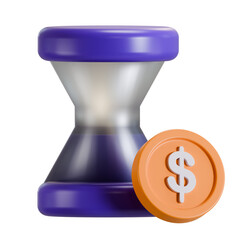 time business investment 3d icon illustration