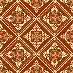 Richly Detailed Brown and Gold Ornamental Design