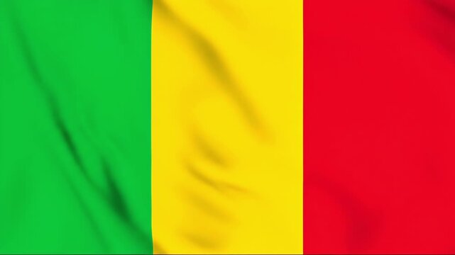 Waving National Flag of Mali