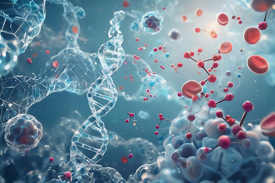 3d rendered illustration of a dna - Powered by Adobe